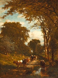 James McDougal Hart, Cattle watering