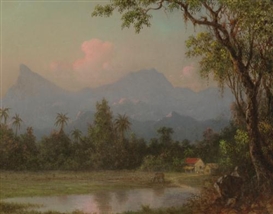 Martin Johnson Heade, South American Scene with a Cabin