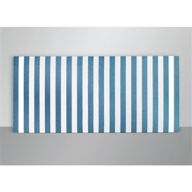 Daniel Buren, Peinture acrylique blanche sur tissu rayé blanc et bleu