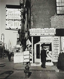 John Gutmann, Barber School, Bowery, N.Y.C.