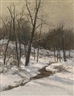 August Fink, Landscape with Stream in Winter