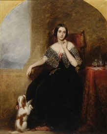 Richard Buckner, Mrs. Horace Marryat with her pet spaniel