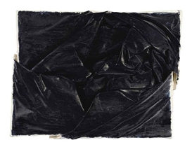 Angela de la Cruz, Shrunk to Fit (Dark Blue)