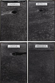 Sophie Calle, 4 works: Mother; Father; Sister; Brother