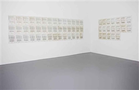 Hanne Darboven, 2 works: (I) 42 + 19 = 61; - ARBEIT II/I' (II) 19 + 42 = 61; - ARBEIT I/II