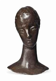 Wilhelm Lehmbruck, Mädchenkopf auf schlankem Hals (Kopf der Sinnenden)