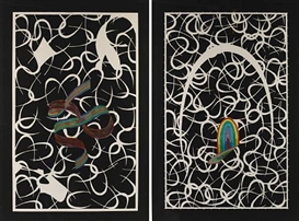 Lucas Samaras, 2 works: Hook; Ribbon