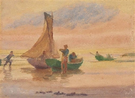 Thomas Anshutz, Sunset Glow: A Double-Sided Work