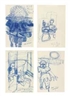 Eva Hesse, 4 works: Untitled
