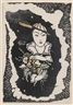 Hilda Jesser, Wiener Werkstätte, Young girl with bunch of flowers