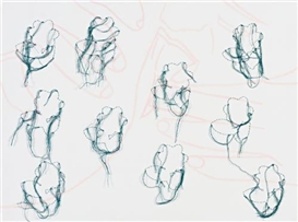 Ghada Amer, Untitled (Fingers in Pink)