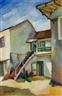 Otis Oldfield, Stevenson House, Monterey (Series #8 from "Notes of a Promenade with Yun Gee")