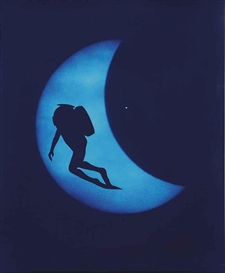 Eve Sonneman, Diver on Lunar Eclipse, 1988