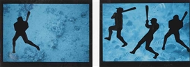 Eve Sonneman, 2 works: Men at Bat, 1988