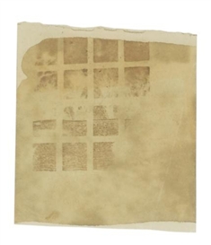 William Henry Fox Talbot, VIEW THROUGH LATTICED WINDOW, POSSIBLY A VIEW THROUGH A WINDOW OF LACOCK ABBEY, ACROSS THE NORTH COURTYARD 1839-1940