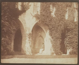 William Henry Fox Talbot, THE ANCIENT VESTRY - THE REVEREND CALVERT R. JONES IN THE CLOISTERS, LACOCK ABBEY 1845