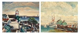 Nancy Maybin Ferguson, Two works:THE CHURCH TOWER;THE FERRY TERMINAL