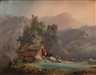 Josef Navratil, Mountain Landscape with Fishermen I