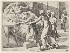 Sisto Badalocchio, Giovanni Lanfranco, 21 Bll.: "Historia del testamento vecchio". Die Geschichte des Alten Testaments