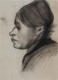 Vincent van Gogh, Head of a Peasant Woman: Left Profile