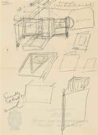 Marcel Duchamp, Etude pour la Boîte-en-valise de Henri-Pierre Roché