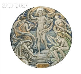 Elihu Vedder, Study for The Abundance of the Days of the Week, Sunday, A Ceiling Panel from the Residence of Collis P. Huntington, New York,