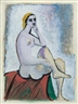Pablo Picasso, Baigneuse au pouf rouge