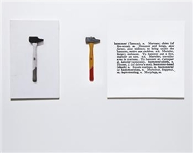 Joseph Kosuth, One and three hammers