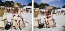 Jonathan Monk, 2 works: Roman Holiday (Deckchairs)