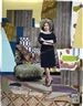 Mickalene Thomas, High Priestess in Black Dress