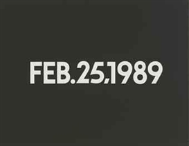 On Kawara, Feb. 25, 1989