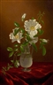Martin Johnson Heade, Cherokee Roses in a Glass Vase