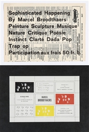 Marcel Broodthaers, 2 works: Cocktail du vernissage; Sophisticated Happening
