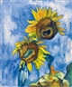 Heinrich Nauen, ZWEI SONNENBLUMEN VOR BLAUEM GRUND (TWO SUNFLOWERS BEFORE BLUE SKY)