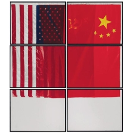 Vito Acconci, Three Flags for 1 Space and 6 Regions