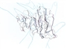 Ghada Amer, Untitled (Fingers in Blue)