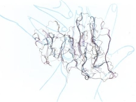 Ghada Amer, Untitled (Fingers in Blue)