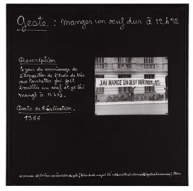 Ben Vautier, Geste: Manger un oeuf dur à12h32