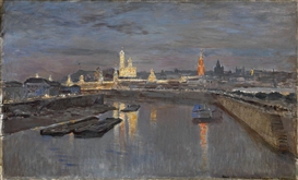 Isaac Levitan, The Illumination of the Moscow Kremlin Dedicated to the Coronation of Nicholas II, 18 May 1896