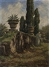Luise Begas Parmentier, VIEW OF VILLA TORLONIA, OIL ON CANVAS