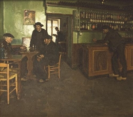 William John Leech, Interior of a Cafe