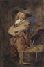 Hans Canon, A Man Dressed in the Style of Oliver Cromwell, standing next to an open treasure chest