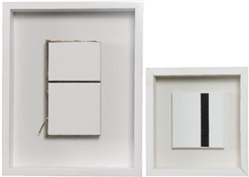 Jean-Pierre Raynaud, Two works: FRAGMENT DE MENIL; UNTITLED (1 LIGNE)