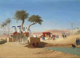 Charles-Théodore Frère, The Empress Eugénie visiting the Pyramids