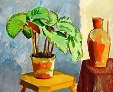 Karl Oscar Isakson, Still life with a begonia