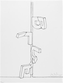 Jasper Johns, Bent "Blue"