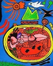 Corneille, Pregnant woman with green bird