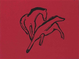 Franz Marc, Zwei Pferdchen (Almanach-Vignette)