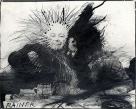 Arnulf Rainer, Untitled (Marie Käfer... A. Rainer grinsend)