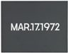 On Kawara, MAR. 17, 1972